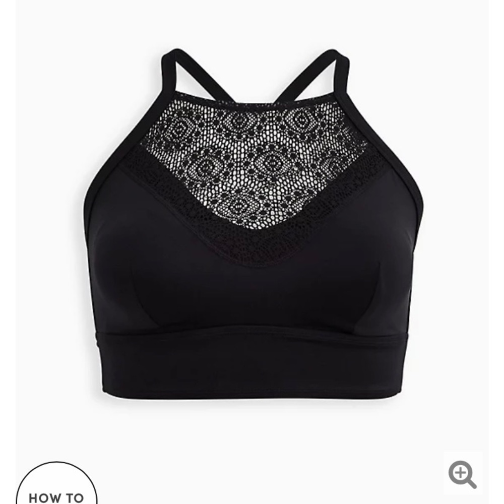 Torrid swim top 4x black torrid